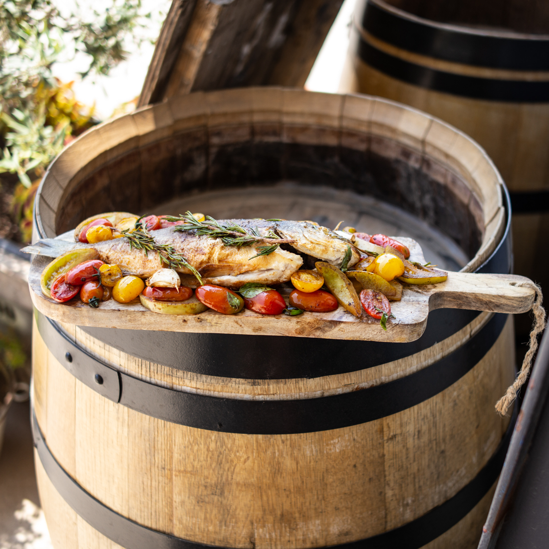 black ginger catering πιάτα τσιπούρα στήσιμο δεξίωση